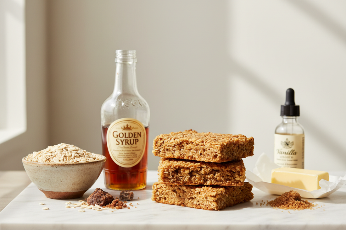 Classic Golden Syrup oat bars