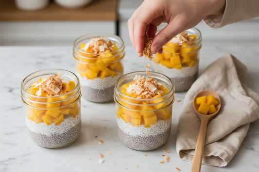 Mango Coconut Chia Pudding — Tropical Sunshine in a Jar